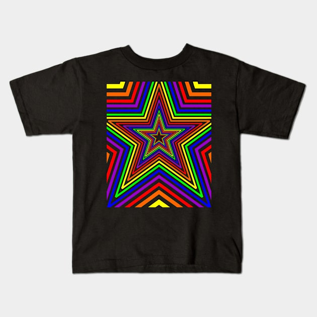 Rainbow LGBTQ Stars Kids T-Shirt by Muzehack